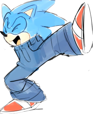 Dancing Sonic in shorts Blank Meme Template