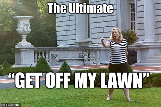 Get off my lawn |  The Ultimate; “GET OFF MY LAWN” | image tagged in lawn,karen,blm,riots,trump | made w/ Imgflip meme maker