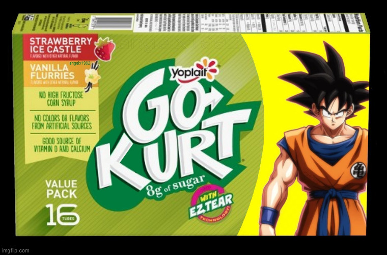 image tagged in anime,manga,goku,gogurt,dragon ball z,yogurt | made w/ Imgflip meme maker