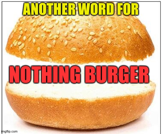 Nothing burger | ANOTHER WORD FOR NOTHING BURGER | image tagged in nothing burger | made w/ Imgflip meme maker