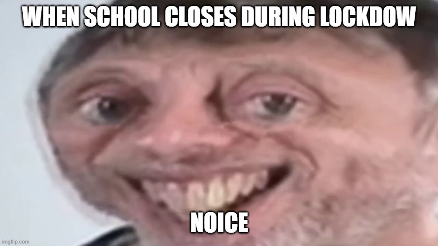 NOICE | WHEN SCHOOL CLOSES DURING LOCKDOW; NOICE | image tagged in memes,cowboy wisdom | made w/ Imgflip meme maker