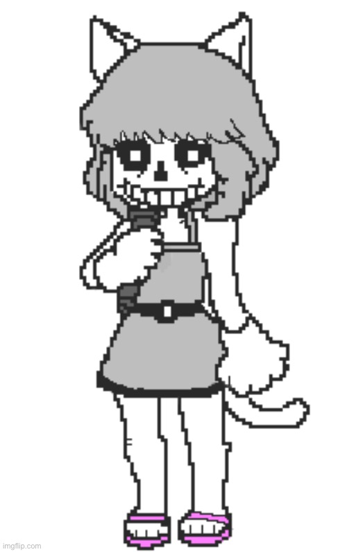 Sanseko sprite! (Really really improved + final product) | image tagged in memes,funny,cats,sans,undertale,cursed image | made w/ Imgflip meme maker