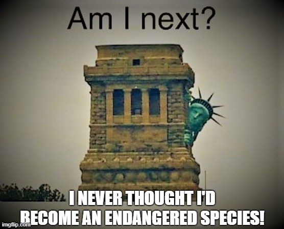 Am I Next? Statue of Liberty an endangered species - Imgflip