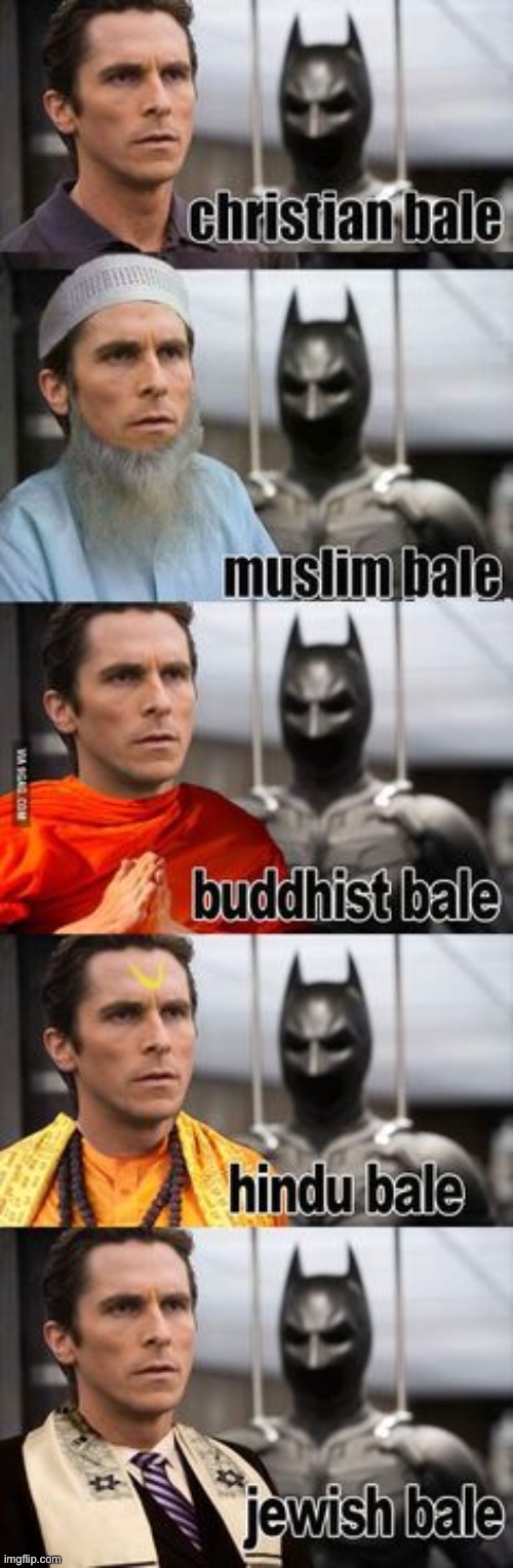 The bale family | image tagged in christian bale | made w/ Imgflip meme maker