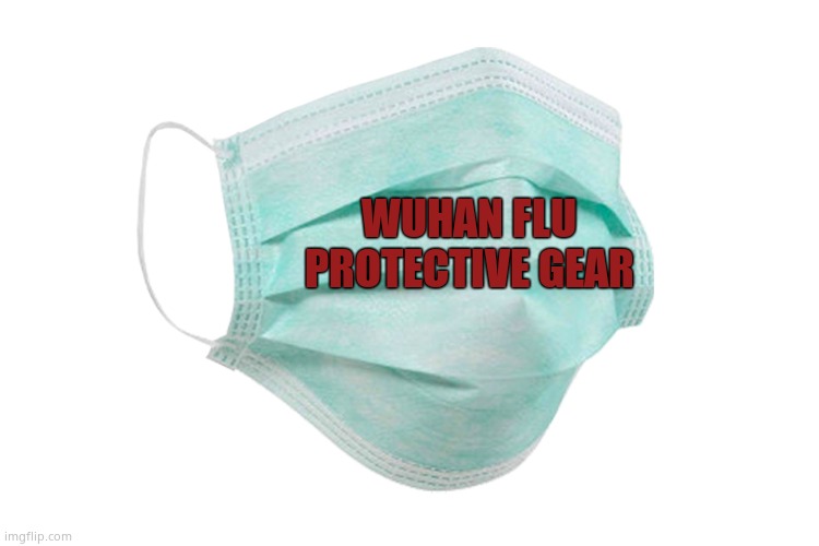 Face mask | WUHAN FLU PROTECTIVE GEAR | image tagged in face mask | made w/ Imgflip meme maker