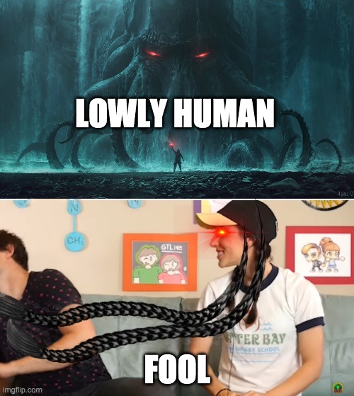 LOWLY HUMAN; FOOL | image tagged in game theory | made w/ Imgflip meme maker