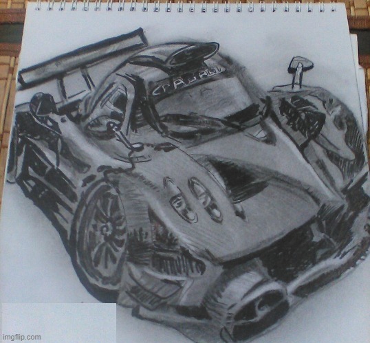 I drew this!!! Zonda race car. | image tagged in drawing,fun,race car | made w/ Imgflip meme maker