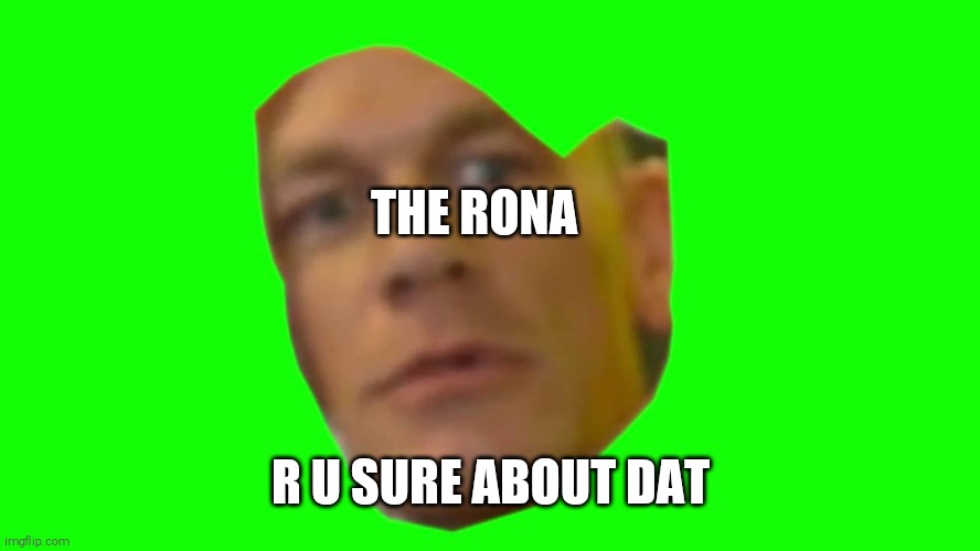 Are you sure about that? (Cena) | THE RONA R U SURE ABOUT DAT | image tagged in are you sure about that cena | made w/ Imgflip meme maker