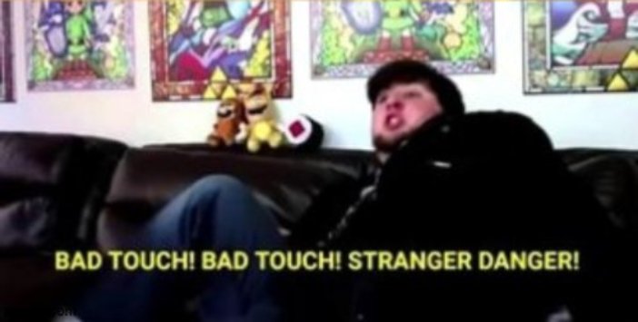 bad touch | image tagged in jontron bad touch,anime,i am religously forced to put this tag | made w/ Imgflip meme maker