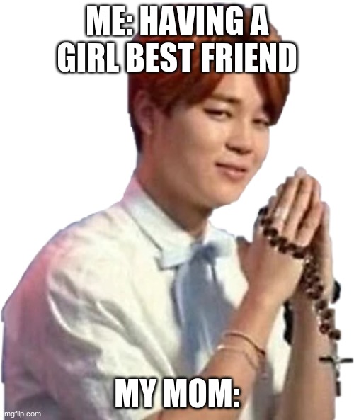 When you have a girl best friend | ME: HAVING A GIRL BEST FRIEND; MY MOM: | image tagged in memes,funny | made w/ Imgflip meme maker