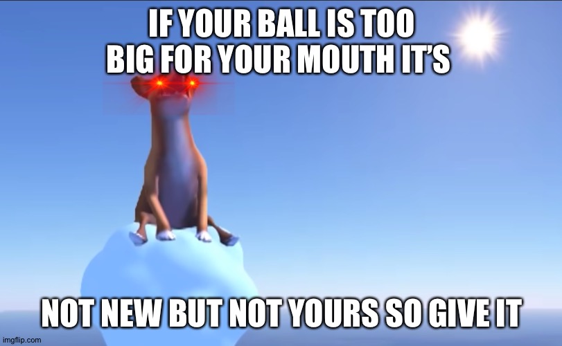 Dog of Wisdom | IF YOUR BALL IS TOO BIG FOR YOUR MOUTH IT’S; NOT NEW BUT NOT YOURS SO GIVE IT | image tagged in dog of wisdom | made w/ Imgflip meme maker