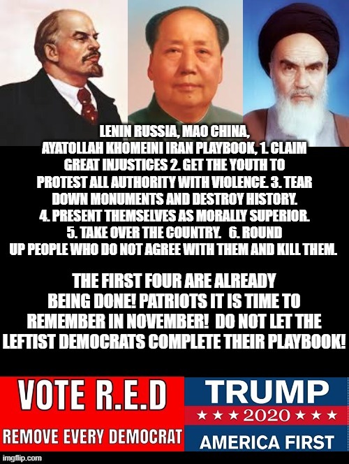 The Liberals Playbook! Remember In November!  Do Not Let Liberals Complete This Failed Playbook! | THE FIRST FOUR ARE ALREADY BEING DONE! PATRIOTS IT IS TIME TO REMEMBER IN NOVEMBER!  DO NOT LET THE LEFTIST DEMOCRATS COMPLETE THEIR PLAYBOOK! | image tagged in stupid liberals,democrats | made w/ Imgflip meme maker