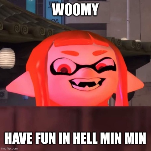 Did you say woomy? | WOOMY HAVE FUN IN HELL MIN MIN | image tagged in did you say woomy | made w/ Imgflip meme maker