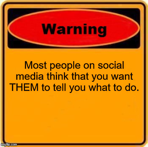 High Quality Social Media Warning Blank Meme Template