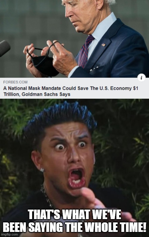 THAT'S WHAT WE'VE BEEN SAYING THE WHOLE TIME! | image tagged in memes,dj pauly d | made w/ Imgflip meme maker