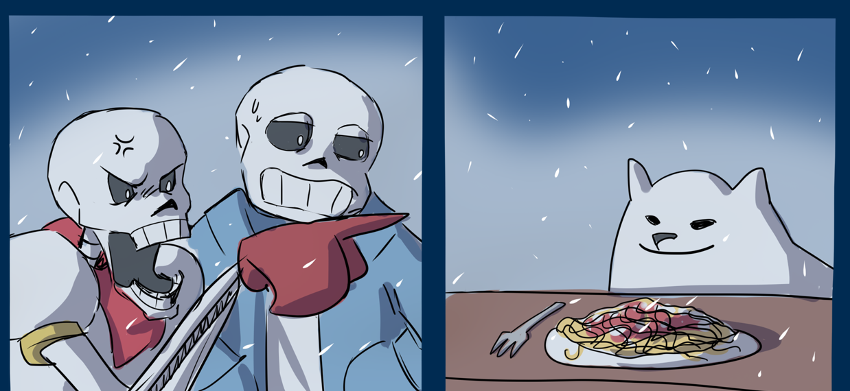 papyrus yelling at toby fox Blank Meme Template