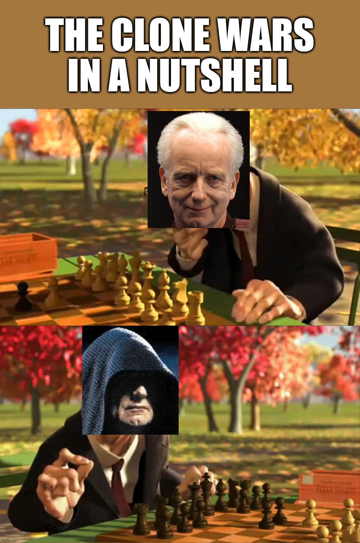 Gary's Game | THE CLONE WARS IN A NUTSHELL | image tagged in gary's game | made w/ Imgflip meme maker