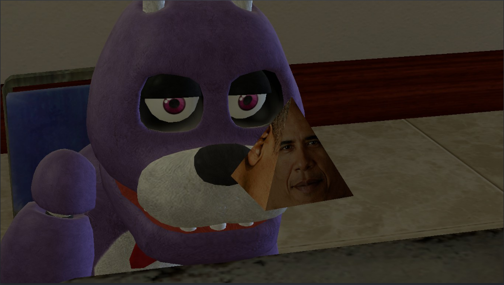 High Quality Bonnie Staring at Obama Prism Blank Meme Template