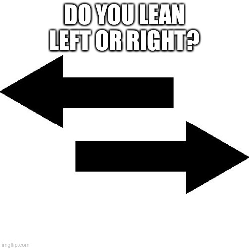 I lean left a little | DO YOU LEAN LEFT OR RIGHT? | image tagged in arrows | made w/ Imgflip meme maker