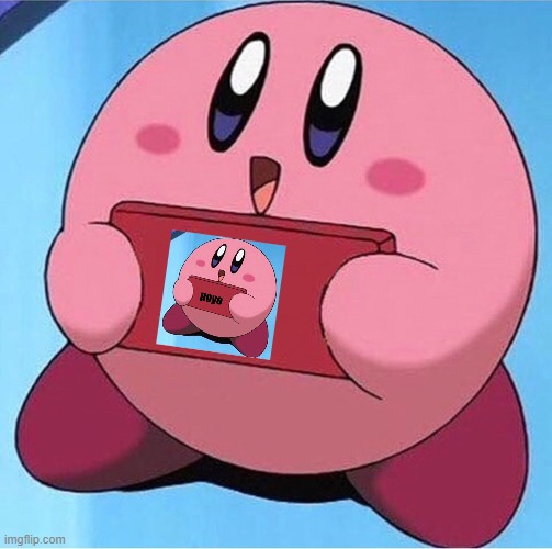 POpoyoYO | image tagged in kirby holding a sign | made w/ Imgflip meme maker