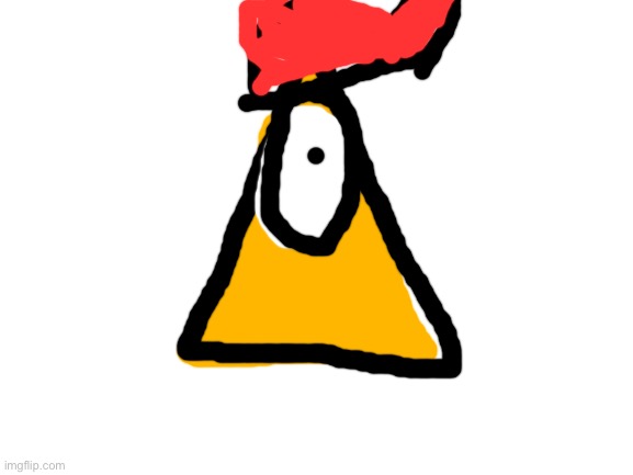 I finally made an triangle OC. He’s nacho the Dorito | image tagged in blank white template | made w/ Imgflip meme maker