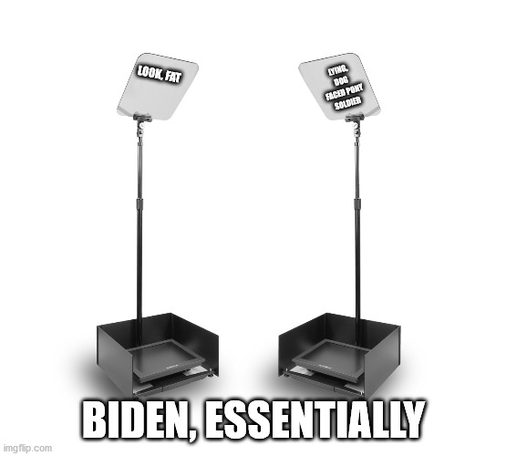 LYING, DOG FACED PONY SOLDIER; LOOK, FAT; BIDEN, ESSENTIALLY | made w/ Imgflip meme maker