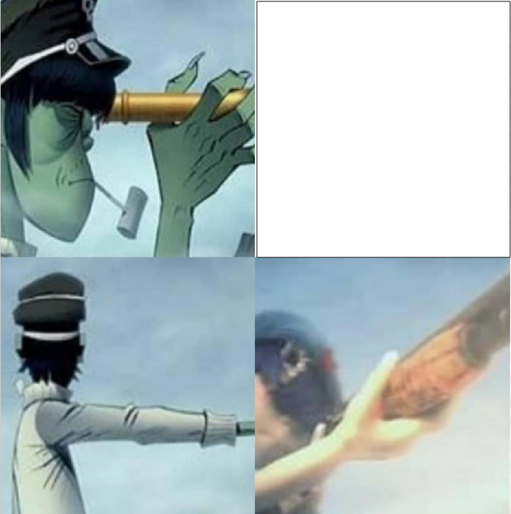 Murdoc from Gorillaz Blank Meme Template