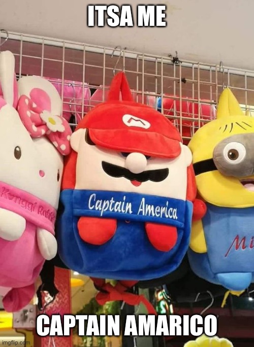 Itsa me!! | ITSA ME; CAPTAIN AMARICO | image tagged in memes,funny,you had one job,cursed image,mario,captain america | made w/ Imgflip meme maker