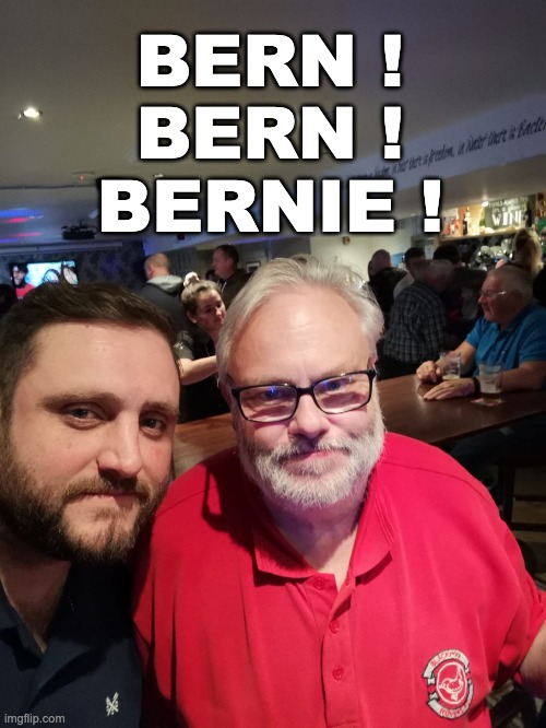 Bern | BERN !
BERN !
BERNIE ! | image tagged in bernie | made w/ Imgflip meme maker