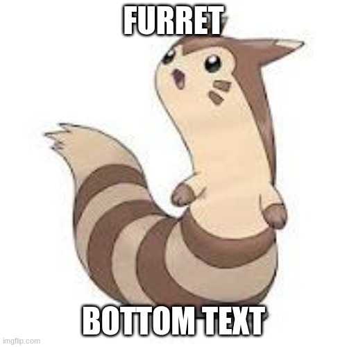 furret | FURRET; BOTTOM TEXT | image tagged in furret | made w/ Imgflip meme maker
