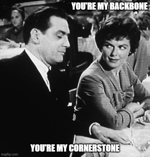 YOU'RE MY BACKBONE; YOU'RE MY CORNERSTONE | made w/ Imgflip meme maker