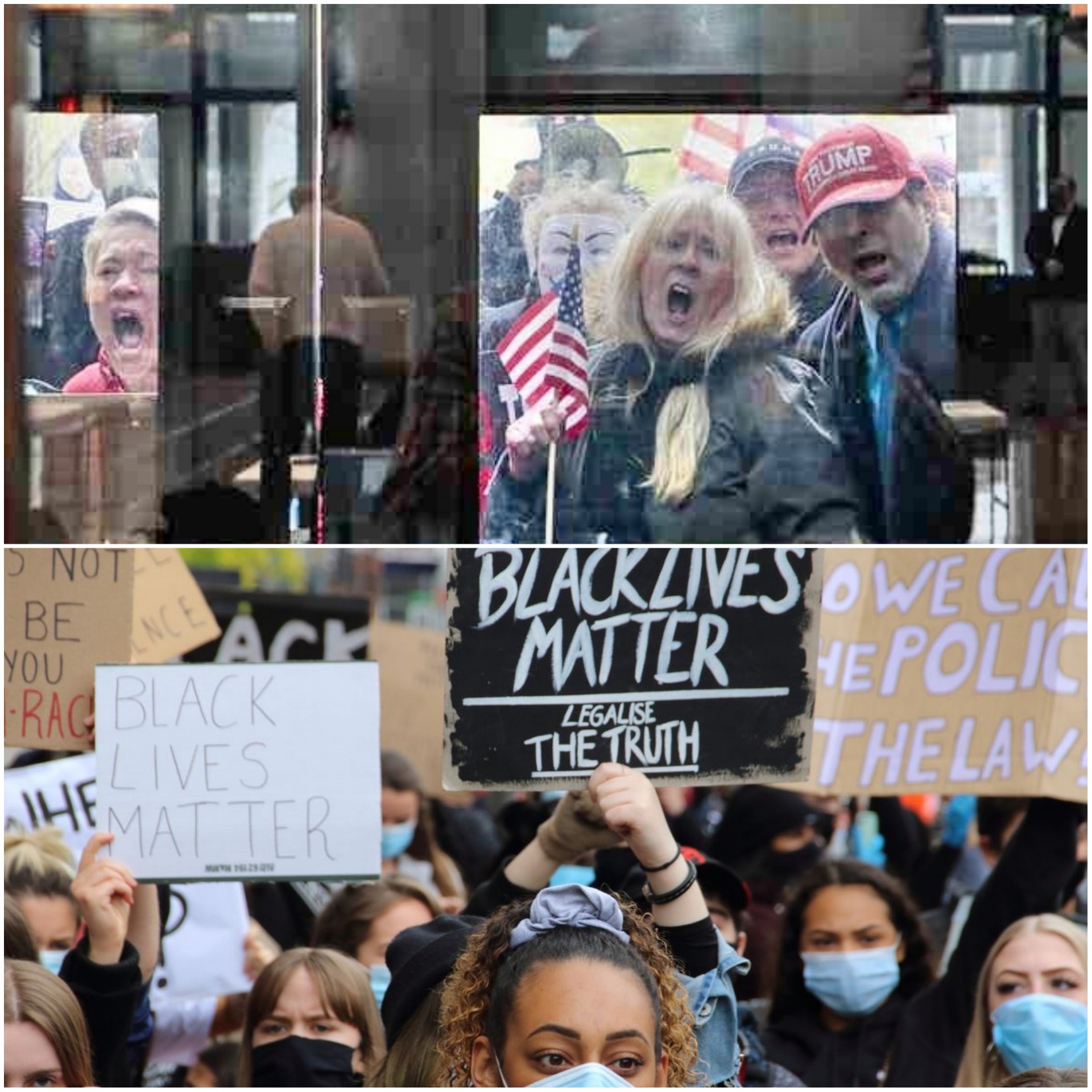 Protesters - bad, good Blank Meme Template