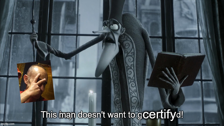 This man doesn't want to certify! | certify; This boy  doesn't want to get married! man | image tagged in this boy doesn't want to get married,tma,aircraft,maintenance | made w/ Imgflip meme maker