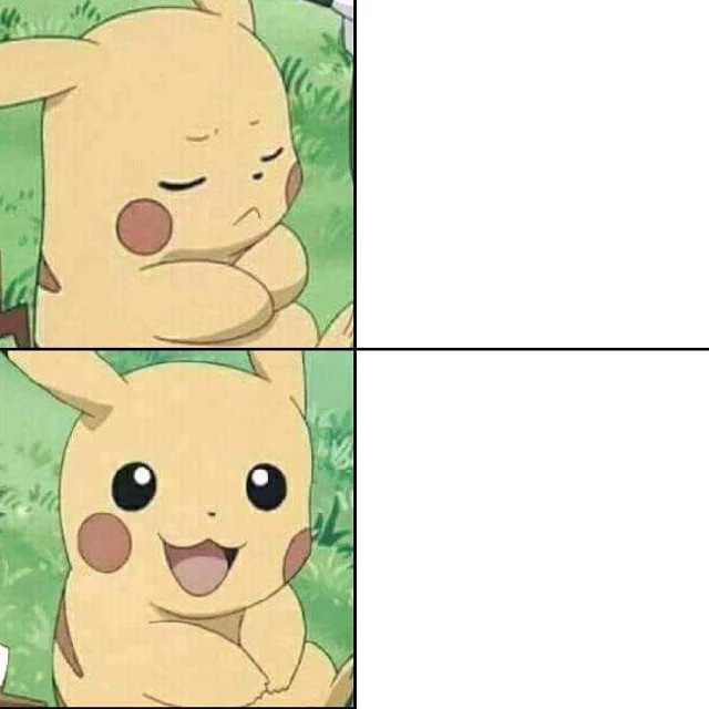 High Quality Pikachu Hotline Bling Blank Meme Template