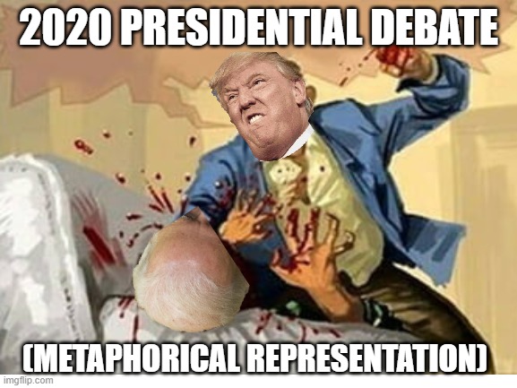 2020 PRESIDENTIAL DEBATE (METAPHORICAL REPRESENTATION) | made w/ Imgflip meme maker