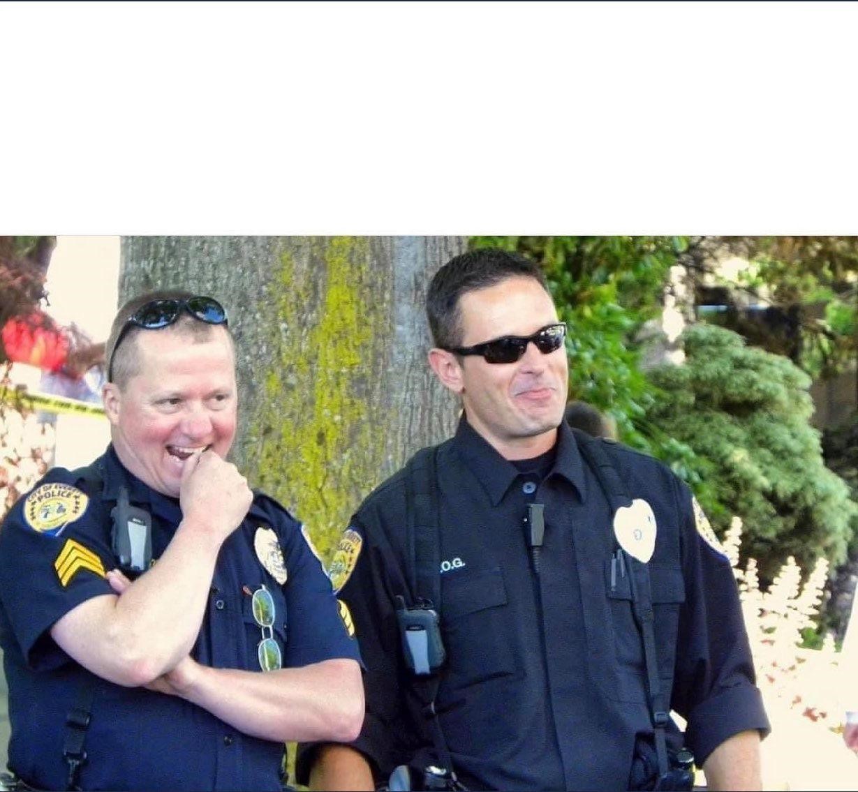 Useless Cops Watching SW do their job better Blank Meme Template