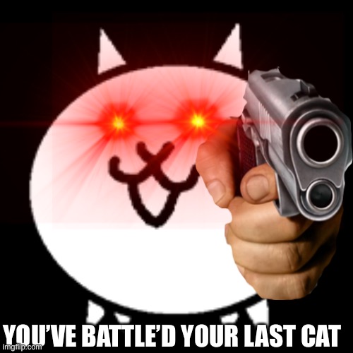 You’ve battle’d your last cat | YOU’VE BATTLE’D YOUR LAST CAT | image tagged in memes,funny,battle,cats,angry,gun | made w/ Imgflip meme maker