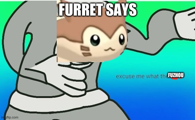 Fallout boy excuse me wyf | FURRET SAYS FUZHOU | image tagged in fallout boy excuse me wyf | made w/ Imgflip meme maker