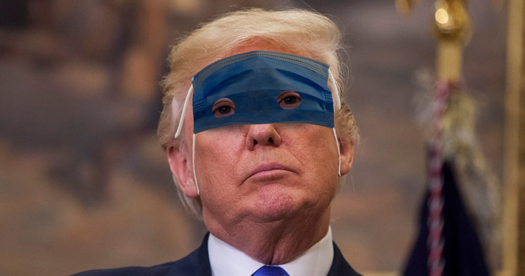 Trump Mask Blank Meme Template