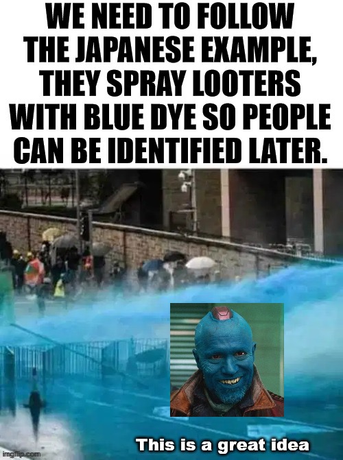 Yondu Approves | image tagged in blue,blue blues you bad kiitty | made w/ Imgflip meme maker
