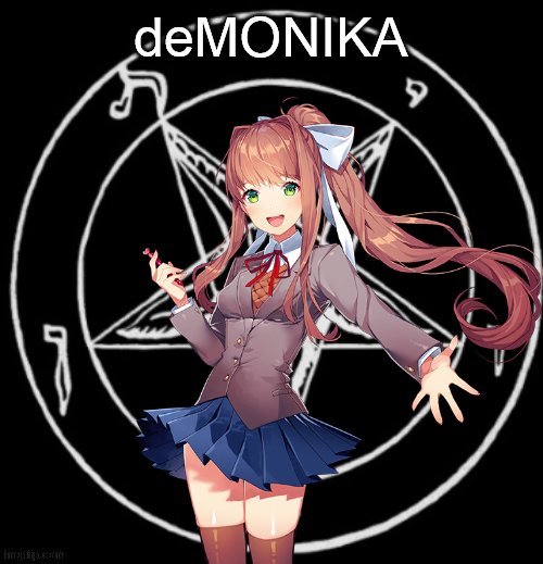 welcome to the literature cult | image tagged in ddlc,monika,just monika | made w/ Imgflip meme maker