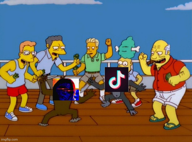 Everyone Knows That Tik Tok Will Lose | image tagged in simpsons monkey fight | made w/ Imgflip meme maker