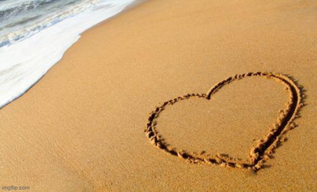 Beach Heart  | image tagged in beach heart | made w/ Imgflip meme maker