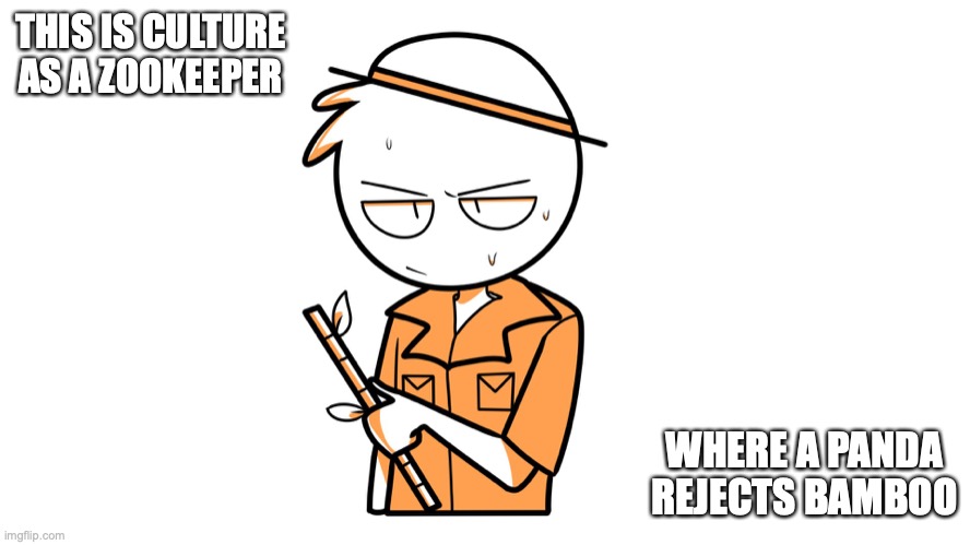 Culture as a Zookeeper | THIS IS CULTURE AS A ZOOKEEPER; WHERE A PANDA REJECTS BAMBOO | image tagged in culturecrash,memes,youtube | made w/ Imgflip meme maker