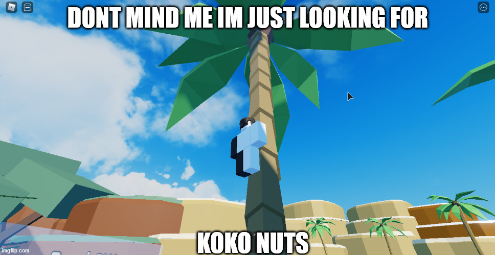 koknuts | KOKO NUTS; DONT MIND ME IM JUST LOOKING FOR | image tagged in memes,roblox meme | made w/ Imgflip meme maker