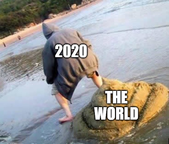 Year of the Big Turd | 2020; THE
WORLD | image tagged in turds,memes,fun,funny,2020 | made w/ Imgflip meme maker