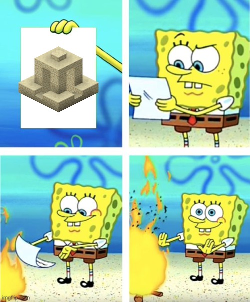 Spongebob Burning Paper | image tagged in spongebob burning paper | made w/ Imgflip meme maker