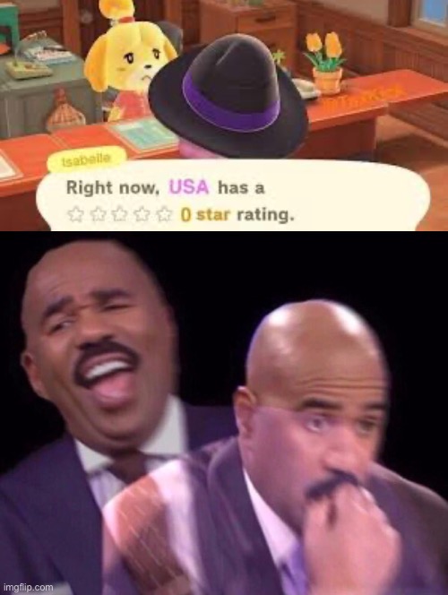 Yes. | image tagged in steve harvey laughing serious,animal crossing,memes,funny,usa,hmmm | made w/ Imgflip meme maker