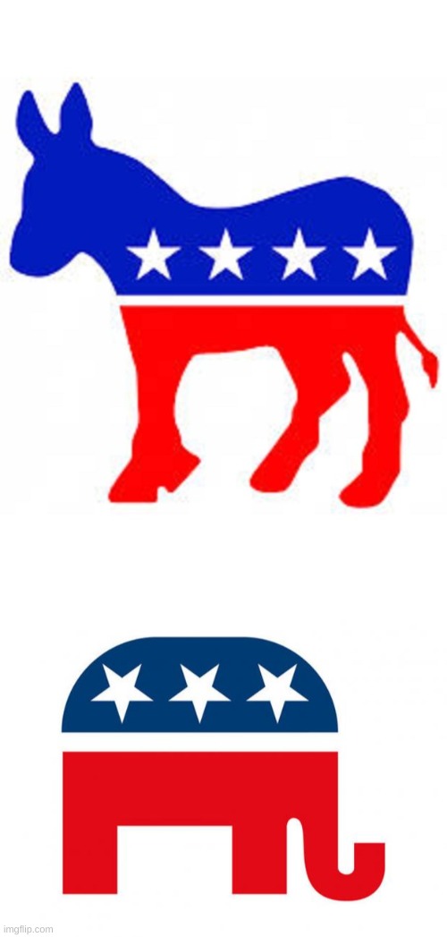 President Of Imgflip Debate Setup | image tagged in republican,democrat donkey | made w/ Imgflip meme maker
