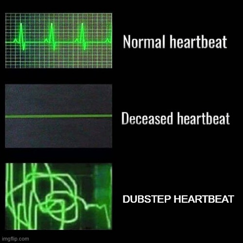 The Dubstep Death | DUBSTEP HEARTBEAT | image tagged in heartbeat,meme,dubstep | made w/ Imgflip meme maker